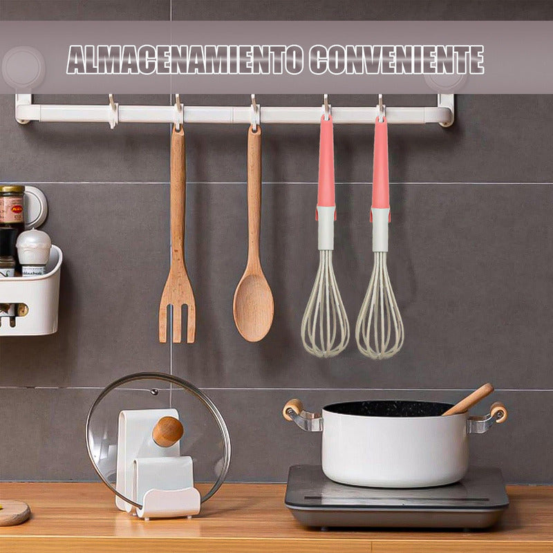 Batidor Globo Keep Batidor De Cocina Batidor De Mano Keep Gris Y Rojo