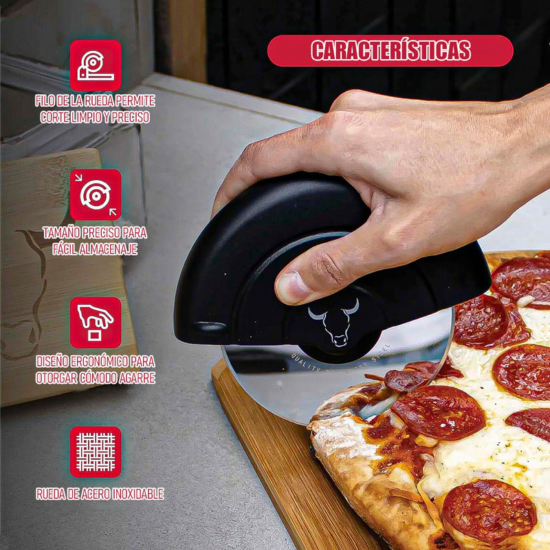 Cortador Pizza Rueda Wayu Cortador De Pizza Profesional Wayu Negro