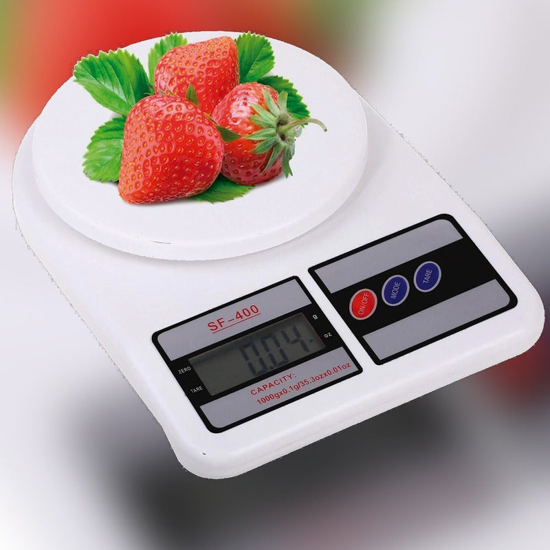 Pesa Cocina Balanza Digital Para Cocina Alimentos 10 Kg Blanco 10 Kg