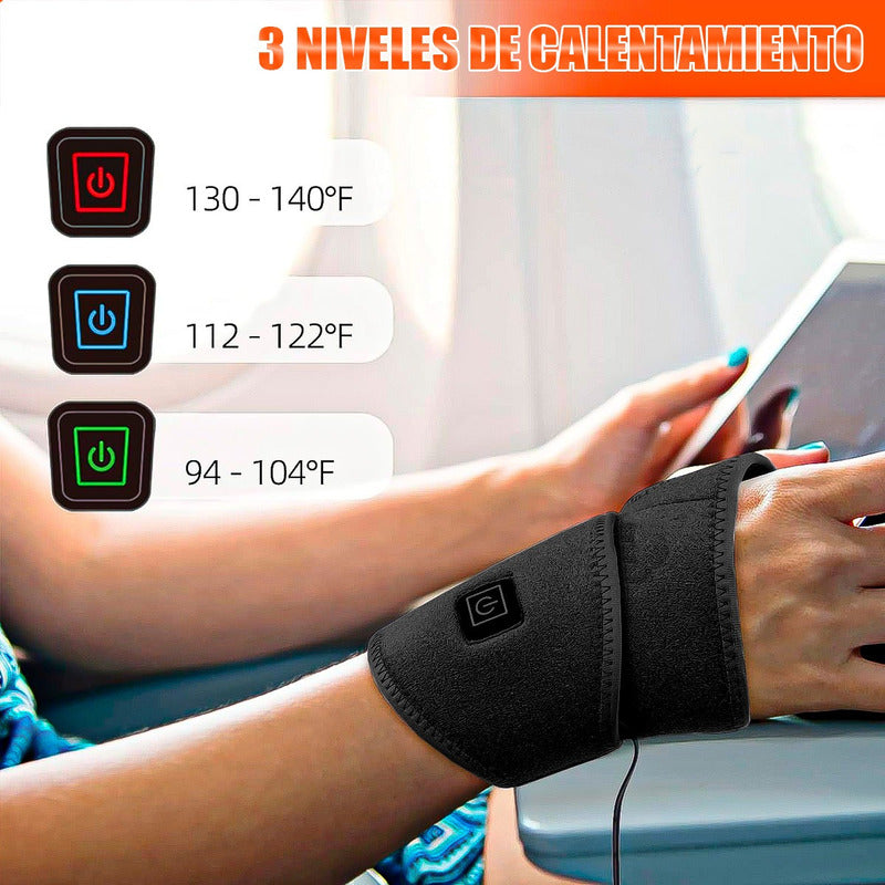 Muñequera Calentadora Pack 2 Muñequera Ortopedica Muñequeras Negro Unica