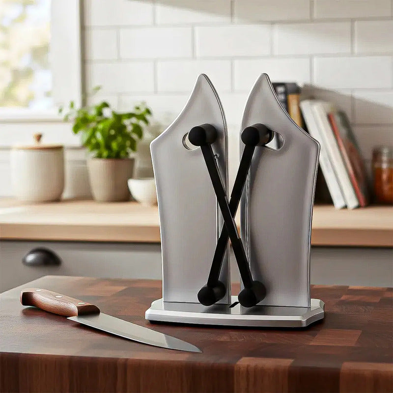 Pack 2 Afilador Cuchillo Afilador Manual De Cocina Afilador Gris