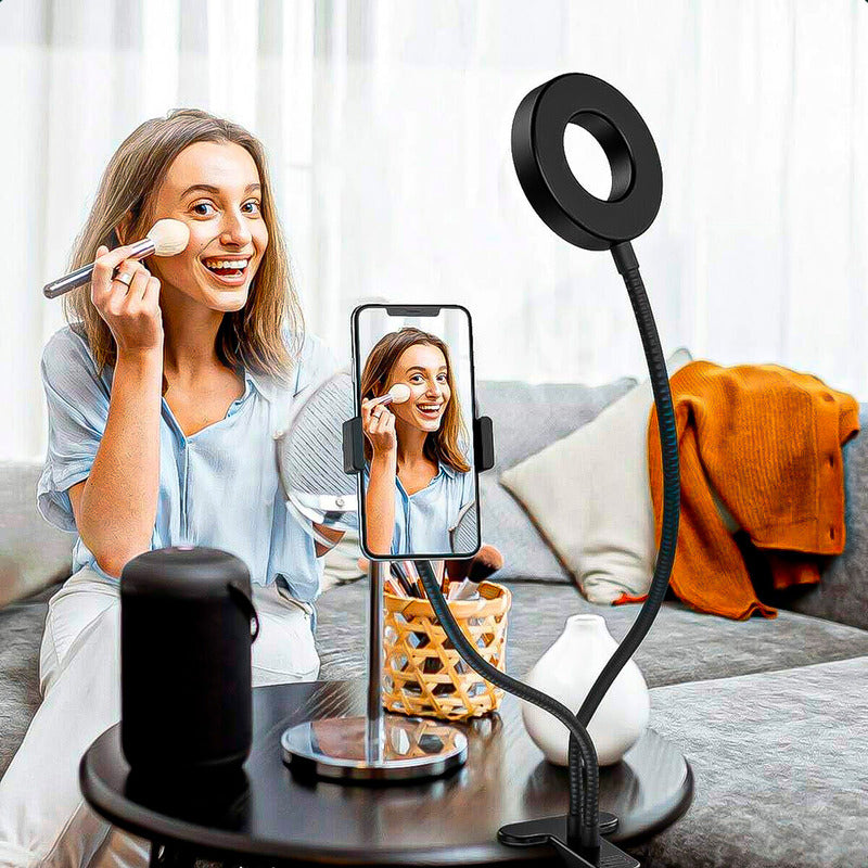 Aro De Luz Profesional Aro Led Aro Luz Tripode Aros Luz Clip Blanco