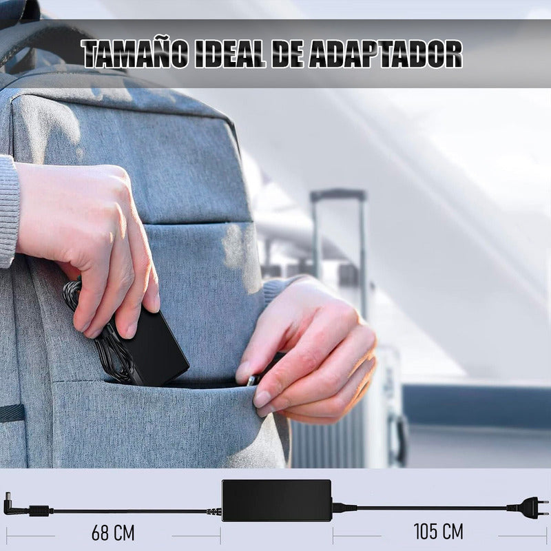 Cargador Universal Notebook Adaptador Notebook Universal 96w Negro
