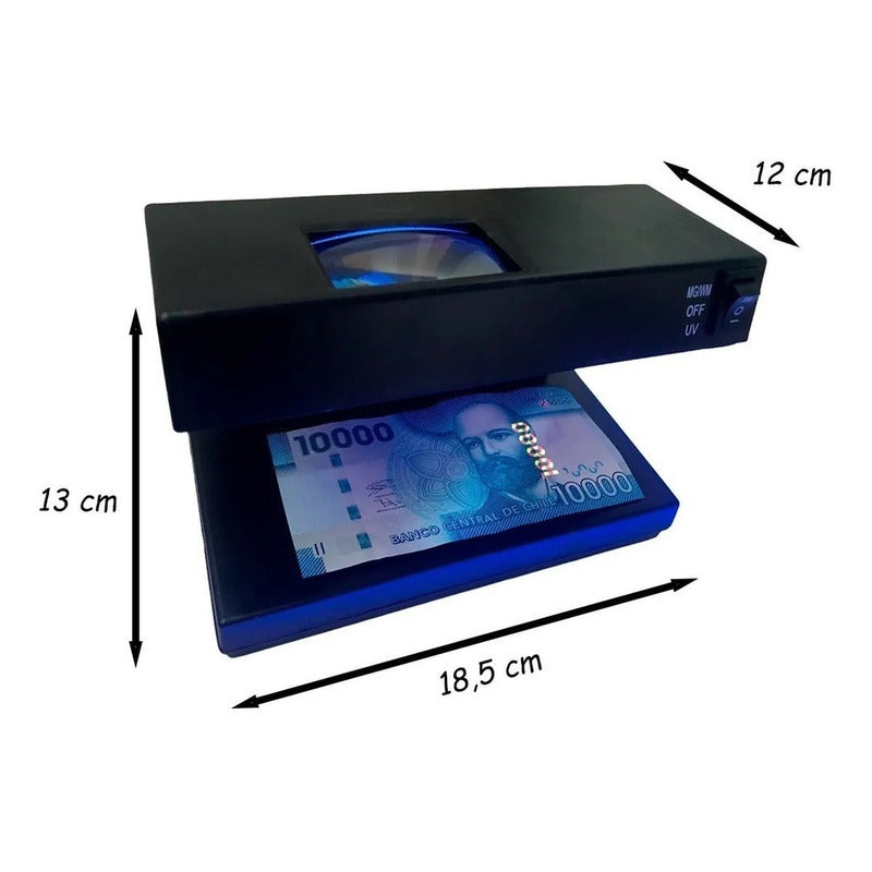 X4 Detector De Billetes Falsos Con Luz Ultravioleta Lintern Negro