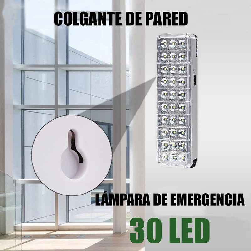 Pack 2 Luces De Emergencia Led Foco Led Emergencia 30 Led Blanco