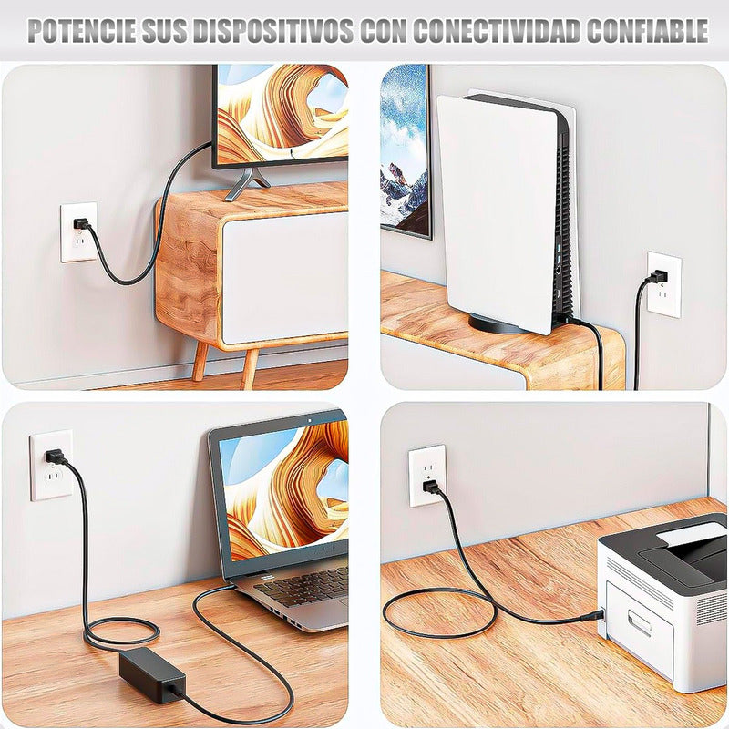 Cable De Alimentación Pack 2 Cable De Alimentación Europeo Negro