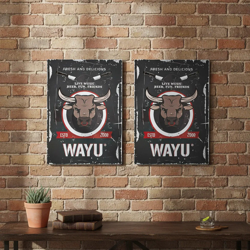 Pack 2 Cuadro Decorativo Wayu Cuadro Pared Cuadro Metalico Wayu