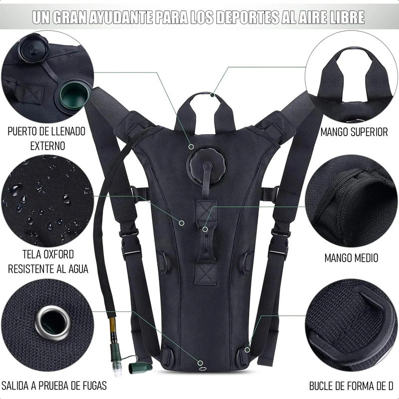 Mochila Para Agua Mochila Camelback Mochila Hidratante+bolsa Bolsa Hidratacion 3l Mochila Impermeable Unisex Mochila De Hidratacion Tela Oxford Mochila Tactica Color Coyote Okshop
