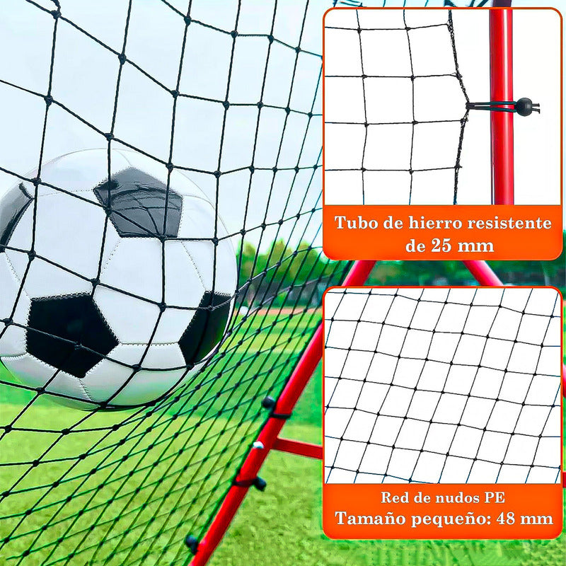 Red De Rebote Futbol Rebotador Futbol Entrenamiento Deportes Arcashopping Red De Rebote Con Objetivos De Entrenamiento Portería De Fútbol Portátil Red De Rebote De Fútbol Plegable 100x100 Cm