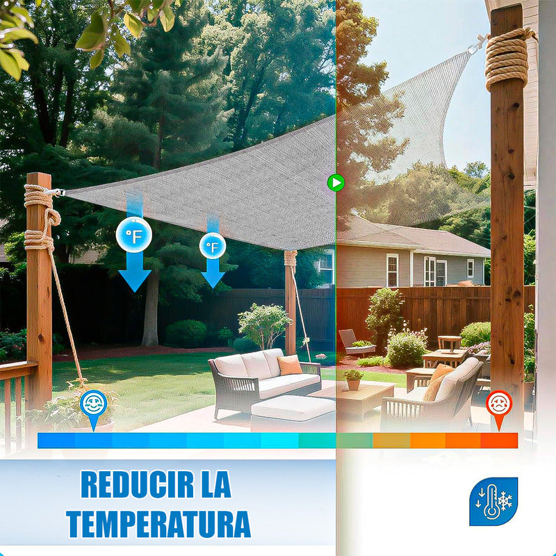 Toldo Vela Toldo Rectangular Toldo Sombreadoras 2.5x3.5mtrs Crema
