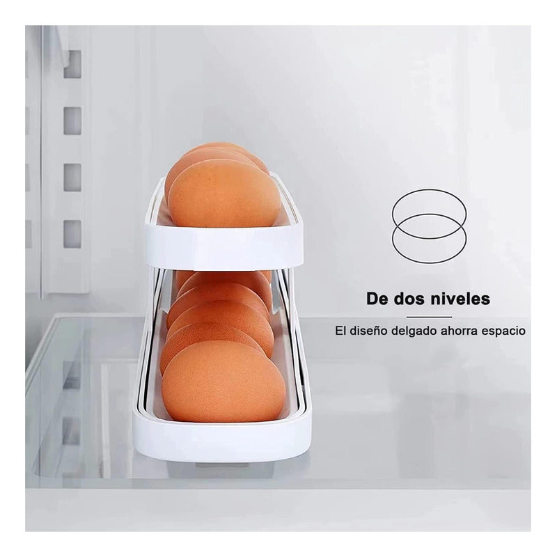 X2 Huevera Organizador De Huevos Para Refrigerador Rodante