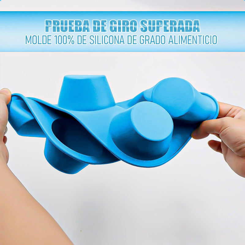 Molde Silicona Pack 2 Moldes Cupcakes Moldes De Silicona Rep Azul