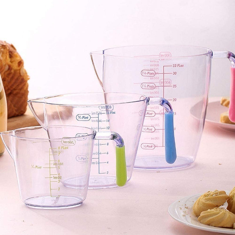 Juego De 3 Jarritas Medidoras Para Cocina Color Transparentes