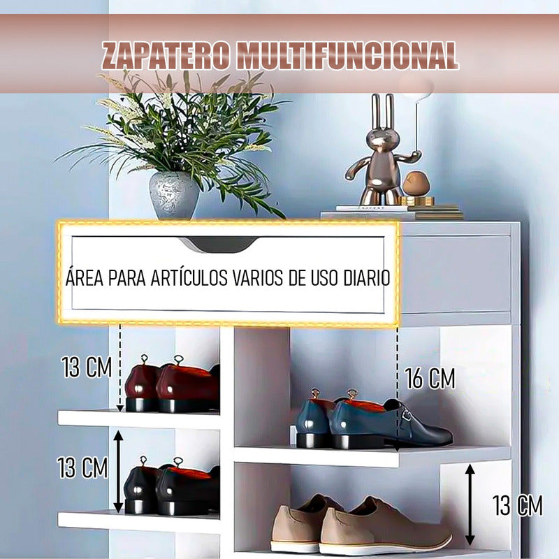Zapatero Recibidor Mueble Zapatos Mueble Zapatero 14 Pares Blanco
