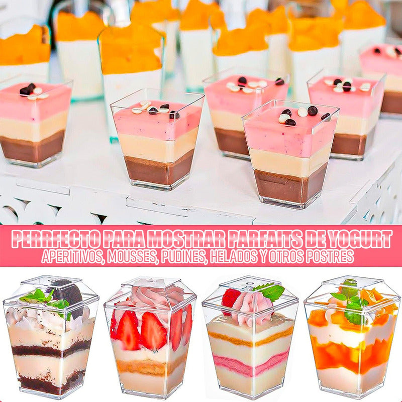 Vasos De Postre Vaso Acrílico Pack 20 Vasos Acrilicos Vasos Acrílico