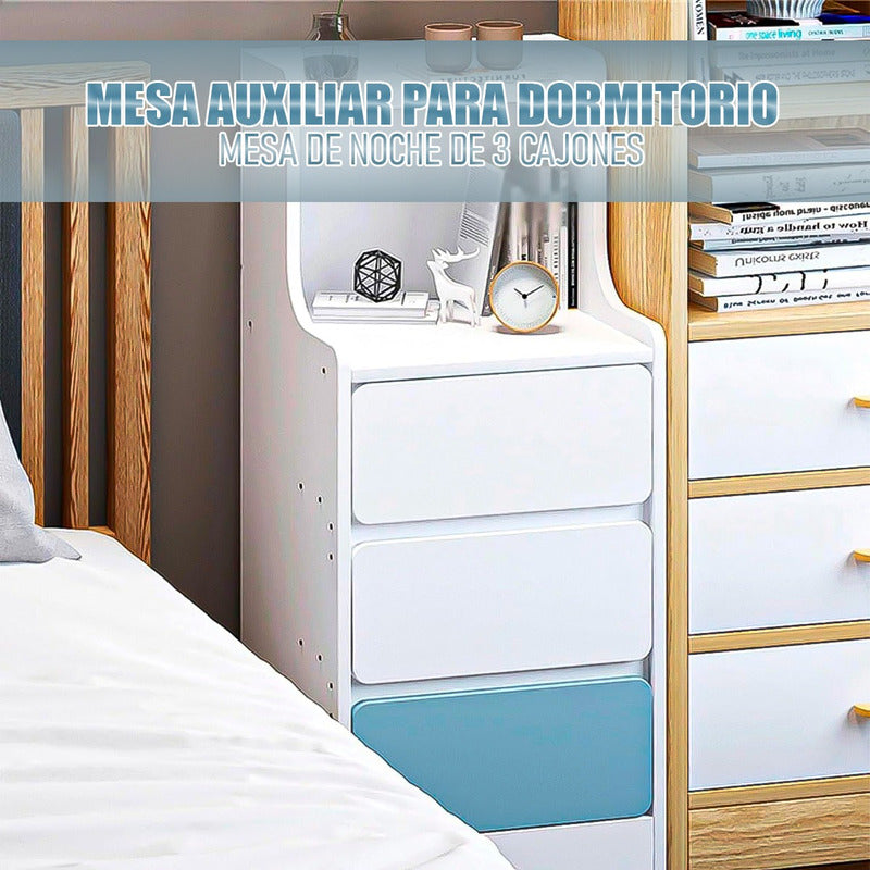 Veladores De Madera Velador Dormitorio Velador Angosto Velad Mate Blanco