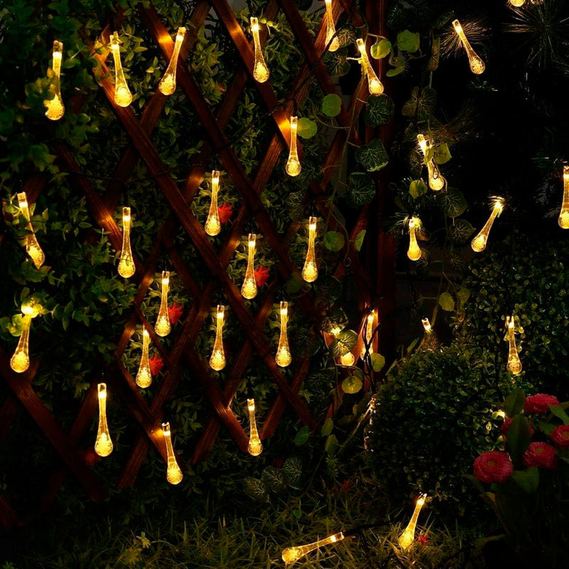 Luces Navidad Guirnaldas Solares Luces De Navidad Solares 6m Cálida