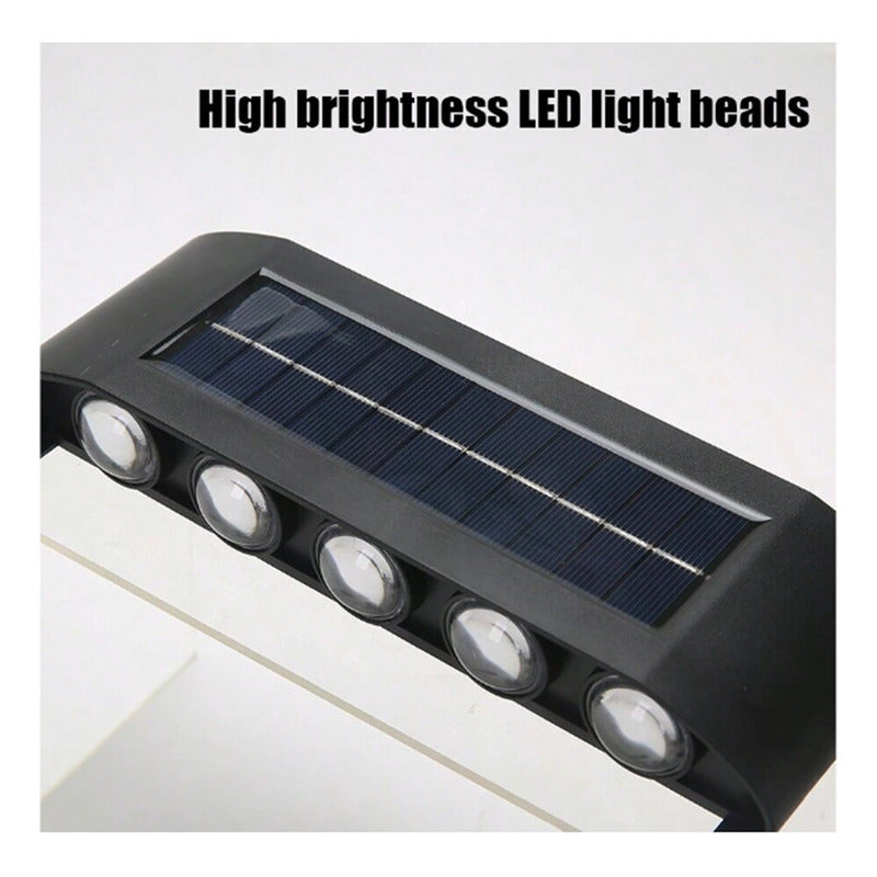 Pack X6 Aplique De Pared Lampara Led Focos Exterior Solar