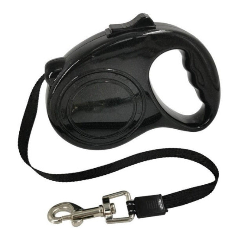 Correa Retractil Automatica Perro Paseo Mascotas 3 Metros Color Negro