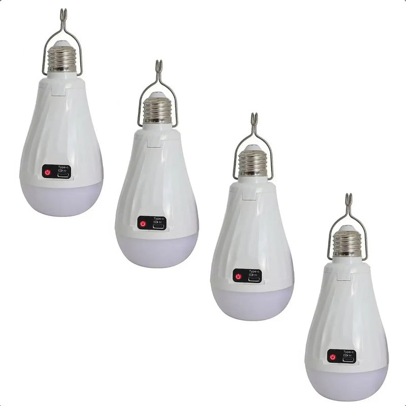 Pack 4 Ampolletas Led 20w Ampolleta Emergencia Ampolleta Led Blanco Frío