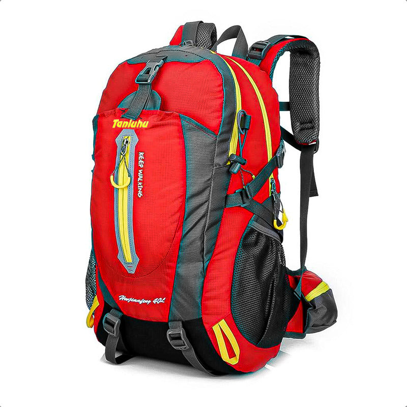 Mochila Trekking 40litros Mochila Camping Mochila Deportiva Rojo