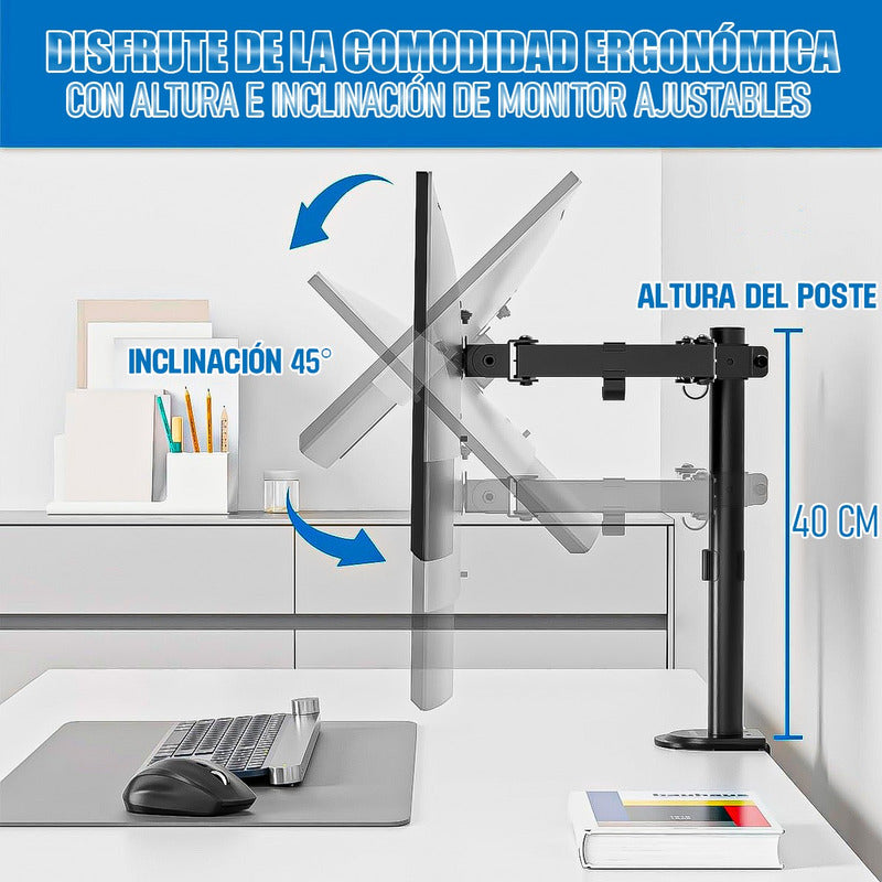 Soporte Para Monitor Soporte Brazo De Monitor 13-27 Soporte Negro