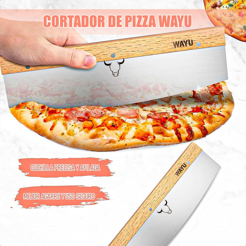 Cortador De Pizza Wayu Cuchillo Cortador Pizza Profesional Acero Inoxidable