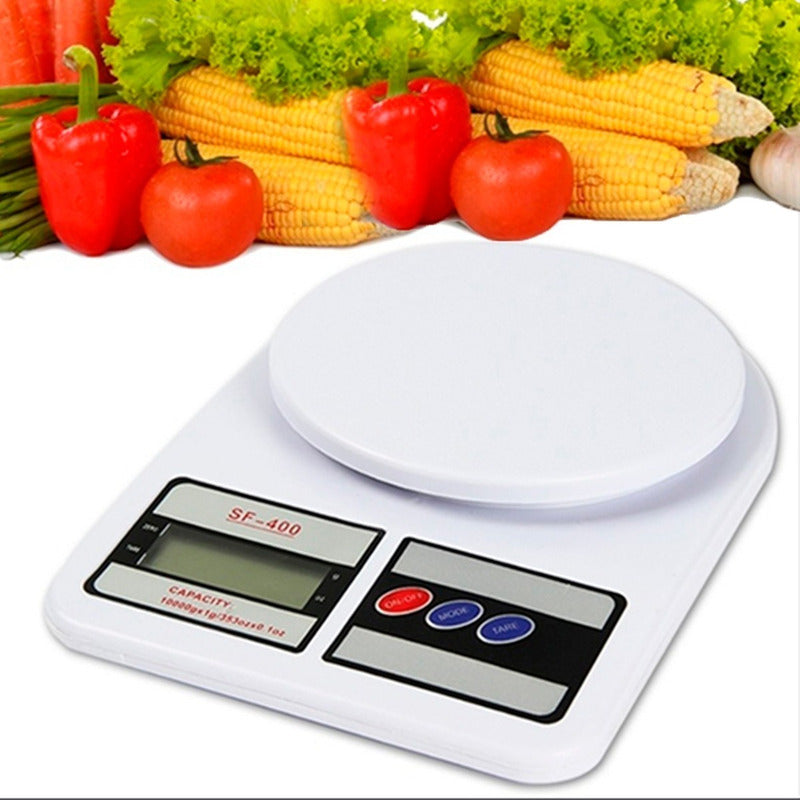 Pesa Cocina Balanza Digital Para Cocina Alimentos 10 Kg Blanco 10 Kg