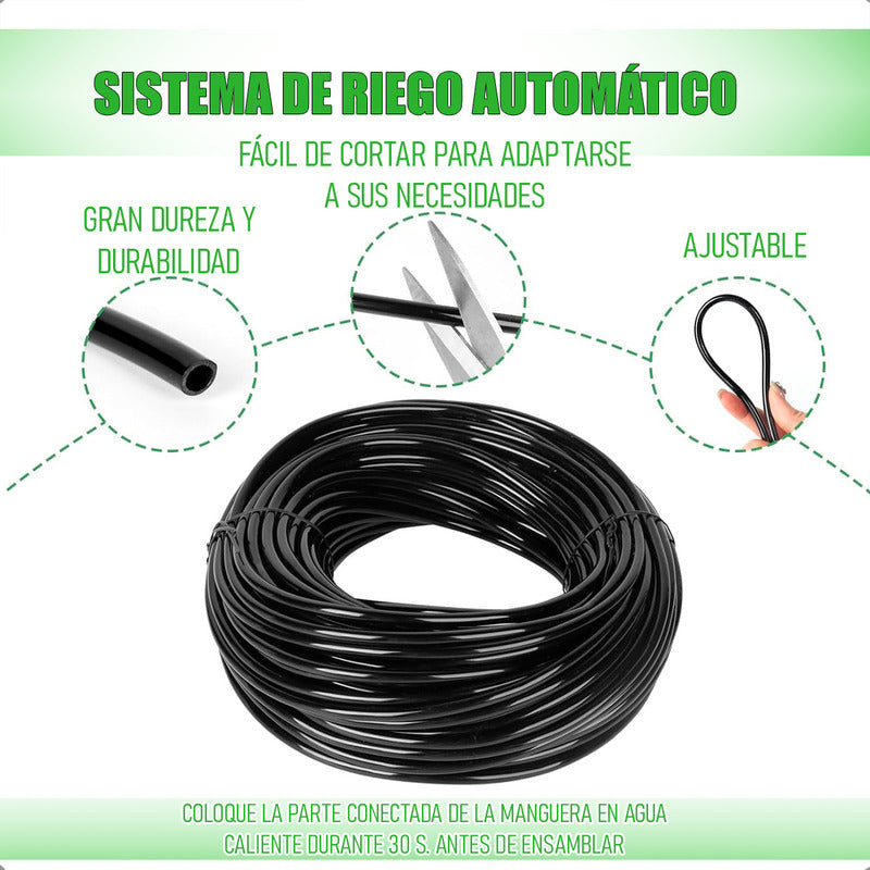 Kit Riego Automatico Riego Automatico Jardin Sistema Riego Negro
