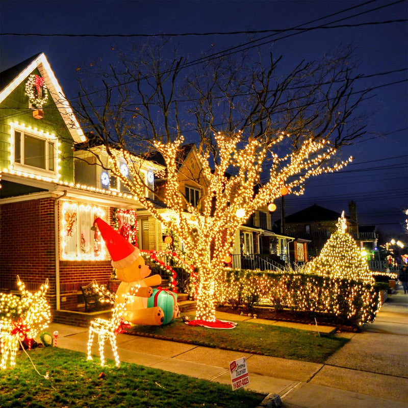 Guirnaldas Luces Solar Hada Luces Led Navidad 10mts 100 Led Calida