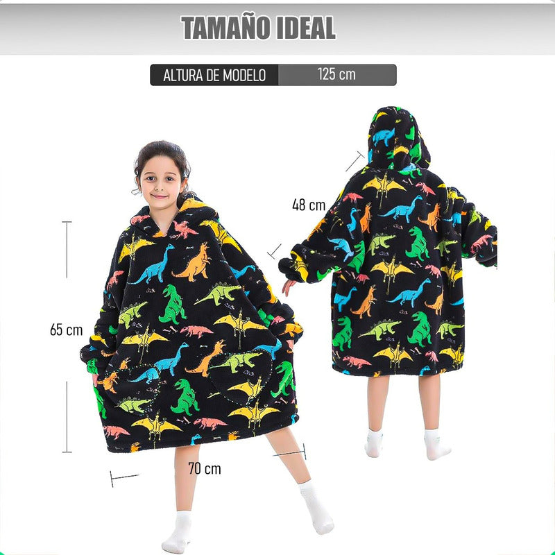 Poleron Peludo De Niño Poleron Con Capucha Niña Polerones Poleron Gigante Poleron Sherpa Frio Invierno Pijama Polar Manta Polar Polerón Niño Poleron