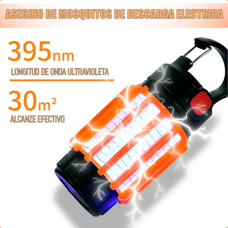 Lampara Mata Insectos Lampara Campíng Mata Mosquitos Lampara Mosquitero Electrico Impermeable Usb Matamoscas Electrico Uv Ampolleta Mata Zancudos Abs Led Colgable Color Verde Oscuro Okshop