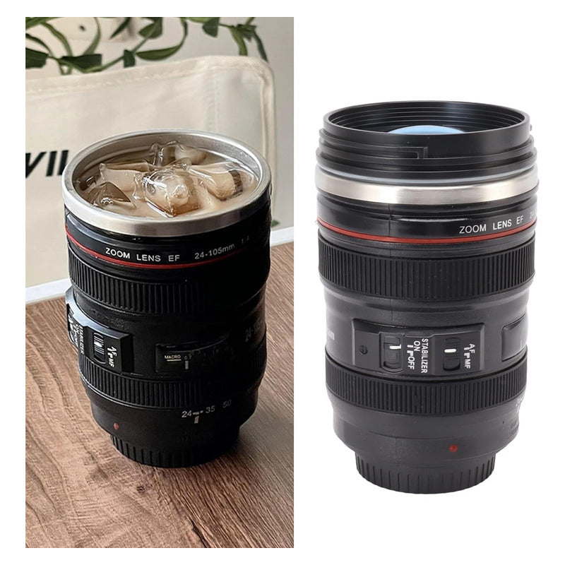 Tazon Taza Mug Vaso Lente Camara Termico Coffe Vaso Camara
