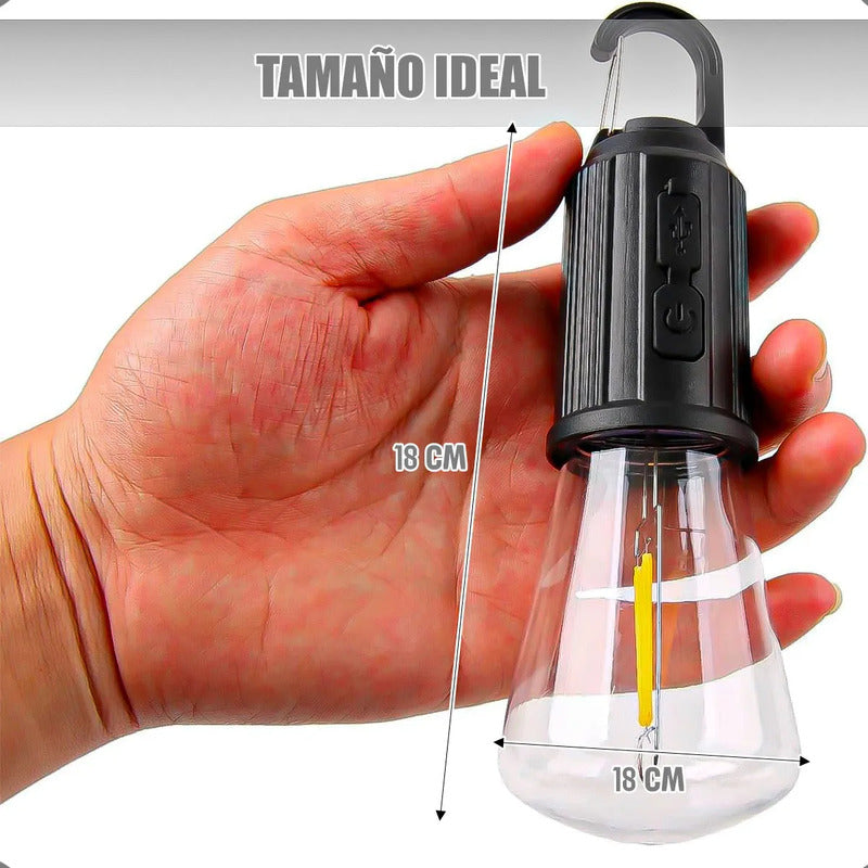 Ampolleta Recargable Ampolletas Camping Colgantes Ampolletas Recargables 15w Impermeable Aire Libre Pack 2 Ampolleta Led Tipo Bulbo 5v Ip44 Pesca Ampolleta Cálida/ovalada Okshop