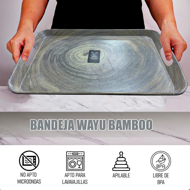 Bandejas Melamina Wayu Bandejas Bamboo Bandeja Rectangular Wayu