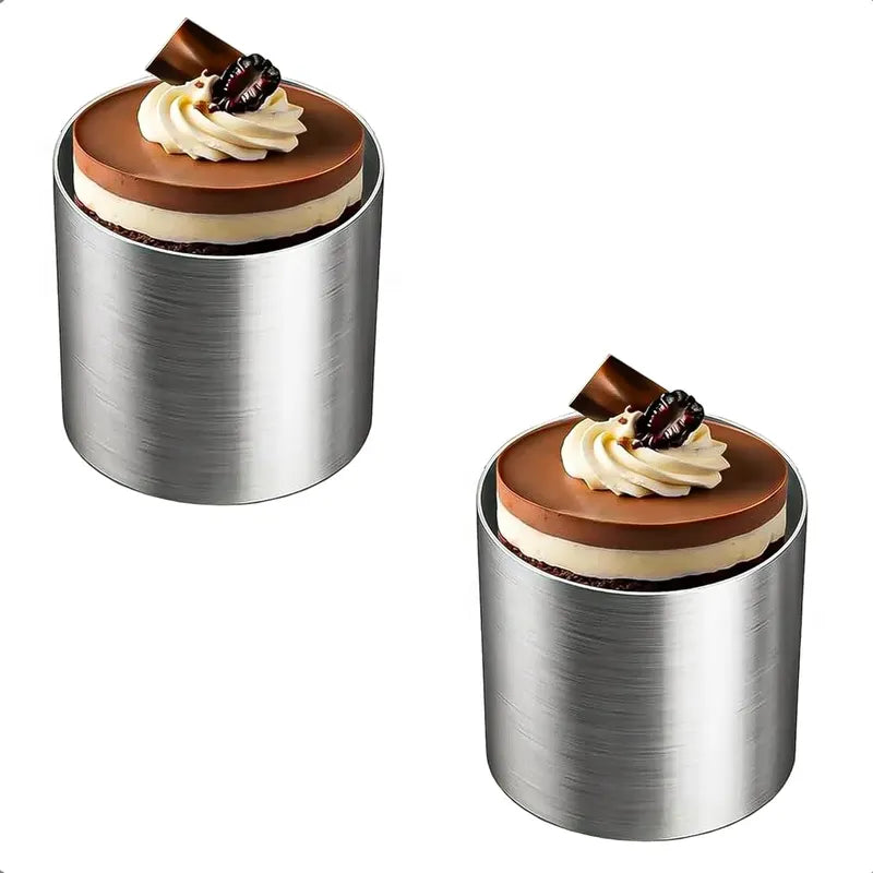 Pack 2 Molde Para Mousse Moldes Redondos Molde Anillo Pastel Acero