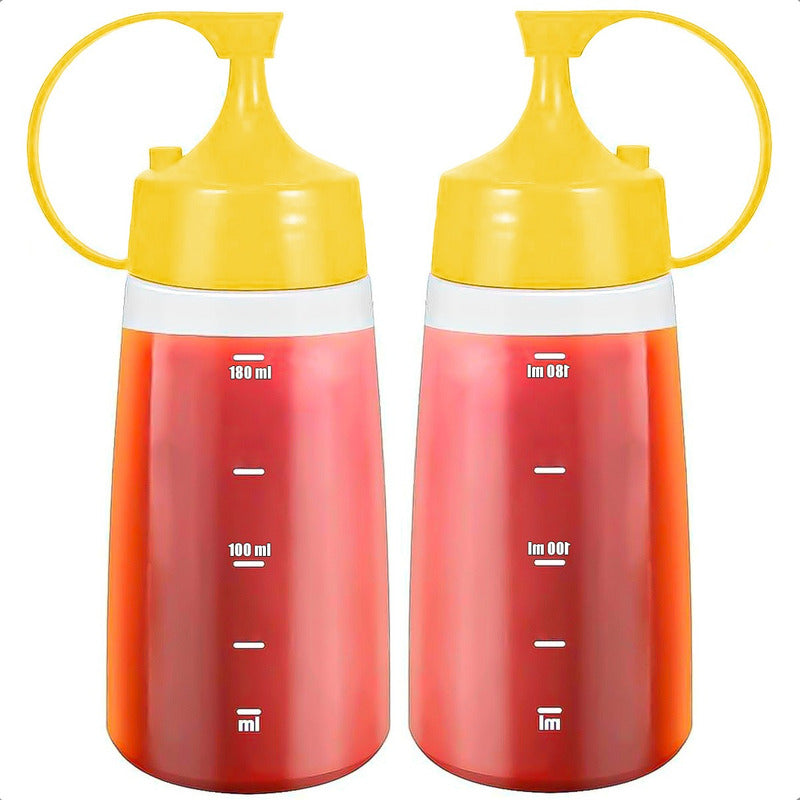 Botella De Salsa Envase Para Ketchup Pack 2 Envase De Salsas Amarillo