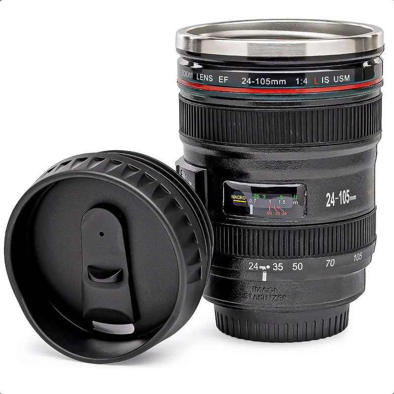 Tazon Taza Mug Vaso Lente Camara Termico Coffe Vaso Camara