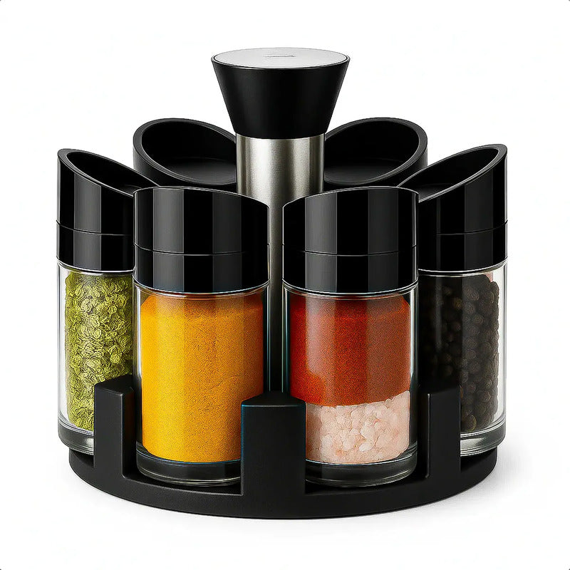 Especieros Condimentos Especieros Cocina Condimentero Girato Negro