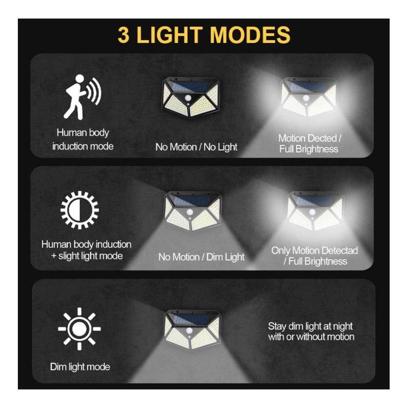 X2 Aplique Led Solar Focos Led Exterior Farol Solar Exterior Color Negro