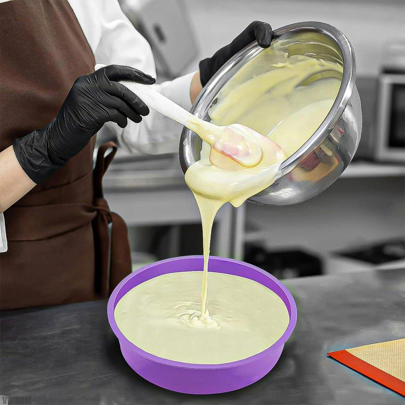 Molde Para Torta Pack2 Moldes De Silicona Reposteria Redondo Turquesa