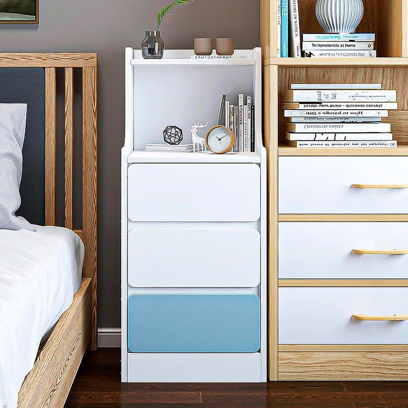 Veladores De Madera Velador Dormitorio Velador Angosto Velad Mate Blanco