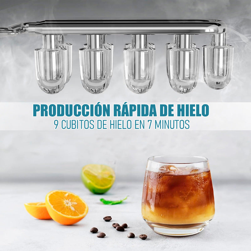 Maquina De Hielo Máquina Portátil Para Hacer Hielo Hieleras Gris Oscuro