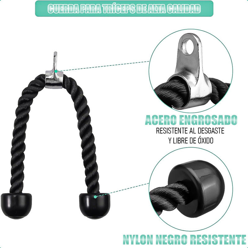 Juego De Polea Poleas Gimnasio Para Casa Polea Cuerda Gym
