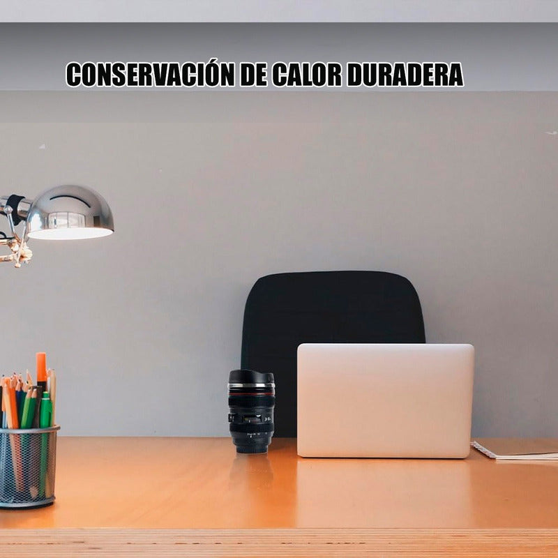 Tazon Taza Mug Vaso Lente Camara Termico Coffe Vaso Camara