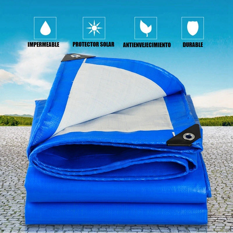 Lona Carpa Multiuso 3x3 Metros Impermeable Cobertor Universa Azul