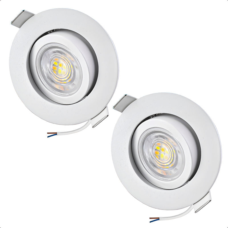 Focos Led Embutidos 7w Pack 2 Ampolleta Led Techo Foco Led