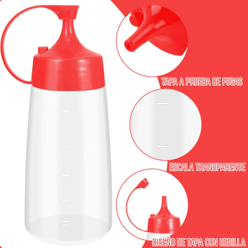 Botella De Salsa Envase Para Ketchup Pack 2 Envase De Salsas Amarillo
