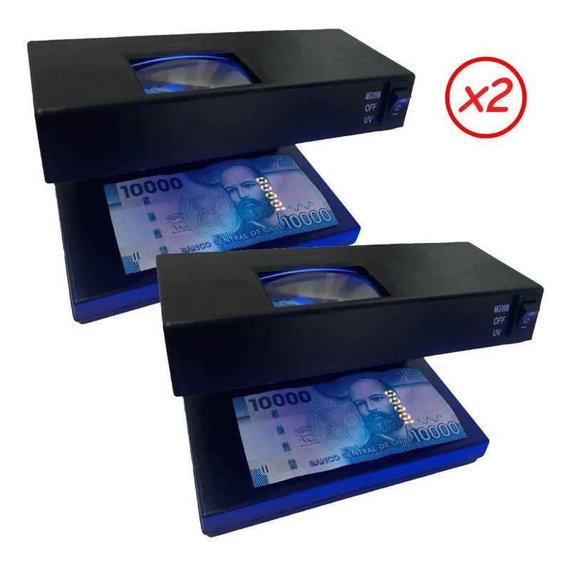 X2 Detector De Billetes Falsos Con Luz Ultravioleta Linterna