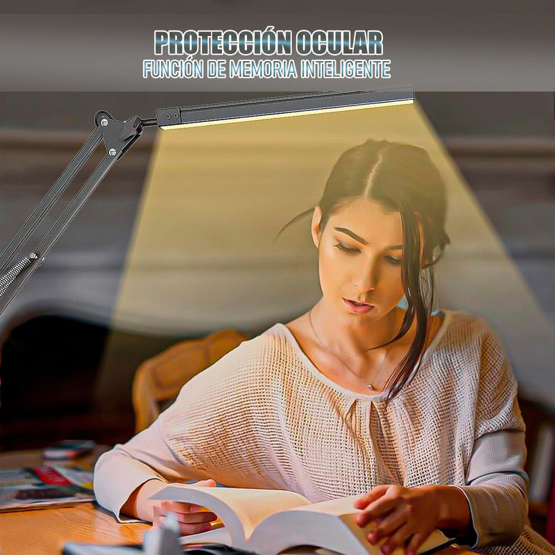 Lampara Mesa Lampara Para Leer Pack 2 Lampara Escritorio Led Negro